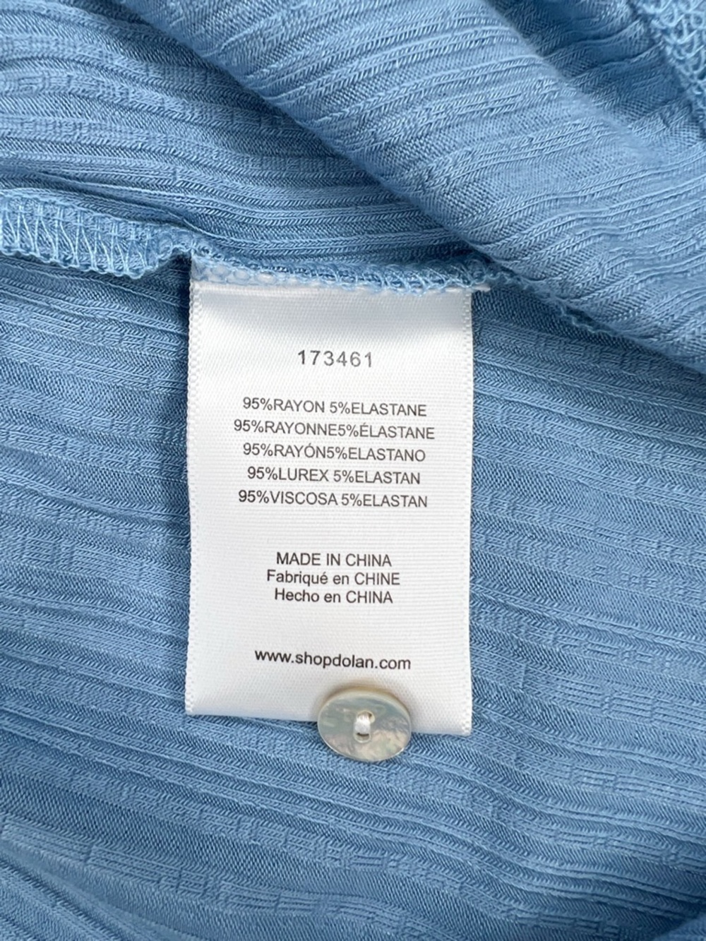 Anthropologie Dolan Orla Henley Ribbed Maxi Dress Sky Blue size XL NWT - Picture 6 of 8